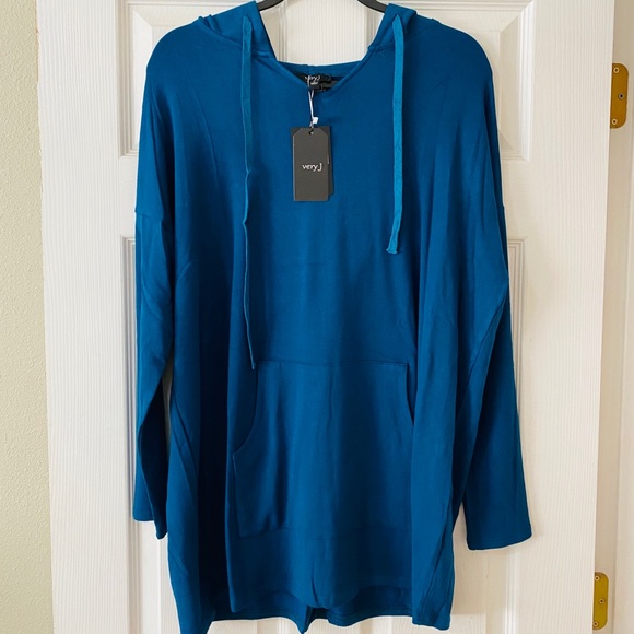 🆕LAST ONE! 🛍 Lightweight Teal Oversized Hoodie - Picture 2 of 4